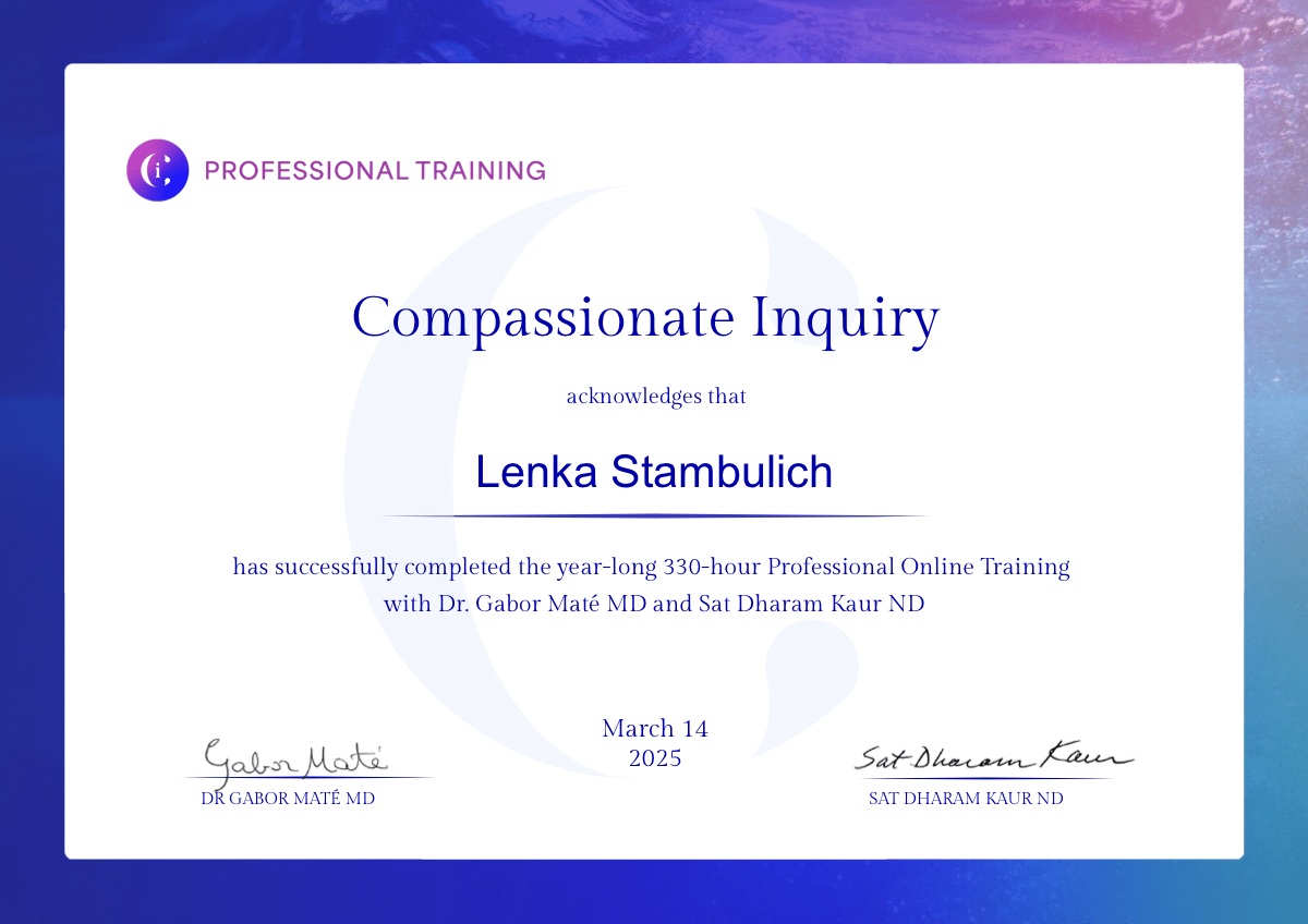 Certifikát Compassionate Inquiry